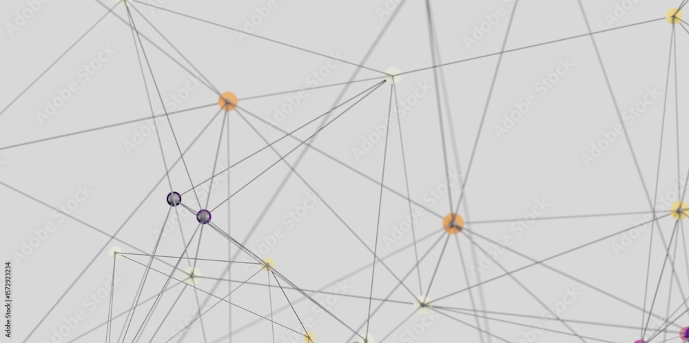Poster stock photo of abstract network connection with dots and lines. ideal for technology, connectivity, 