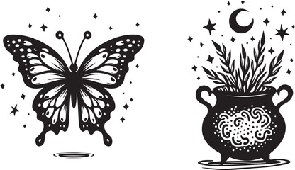 Mystical Witchy Celestial Vector Pack