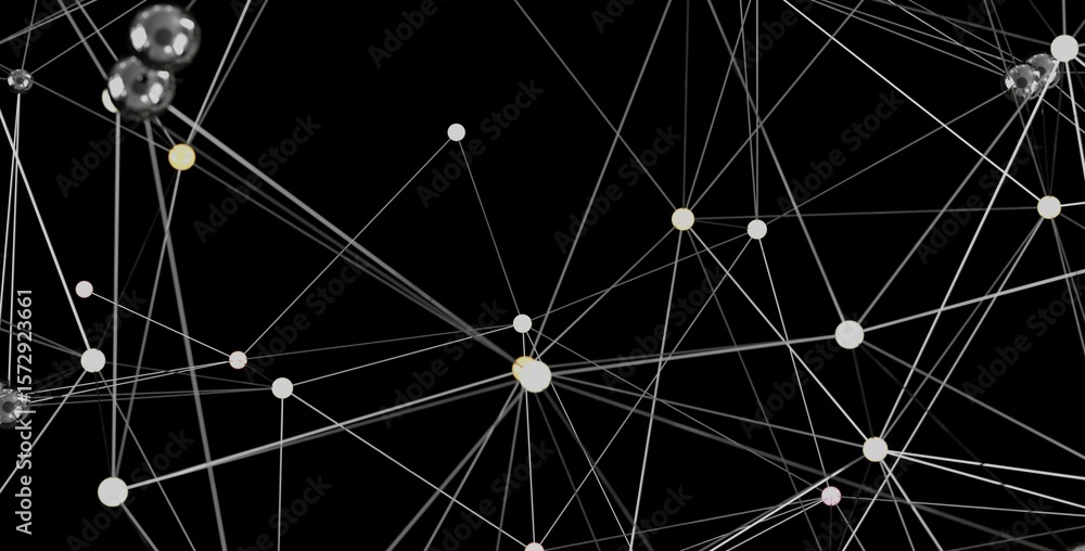 Poster modern network visualization. perfect for tech, data, and connection themes.