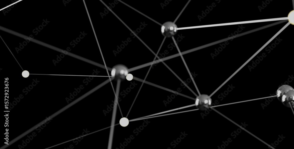 Poster modern abstract image of a network connection with nodes and lines. perfect for technology, communic