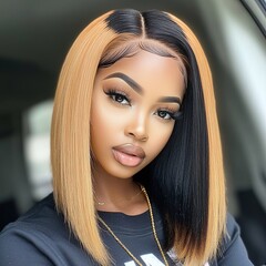 straight remy black to honey blonde black human hair weaves extensions lace bob wigs