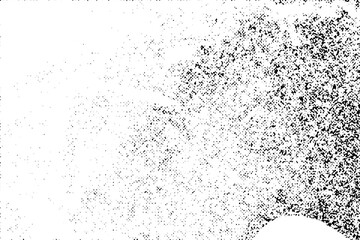 Abstract noise. Small particles of debris and dust. Distressed uneven background. Grunge texture overlay with rough and fine grains isolated on white background. illustration.