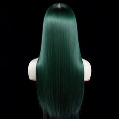 straight remy dyed green color human hair weaves extensions lace bob wigs