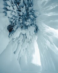Intricate Ice Cave Interior