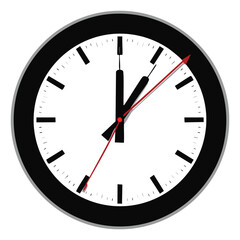 Black clock face