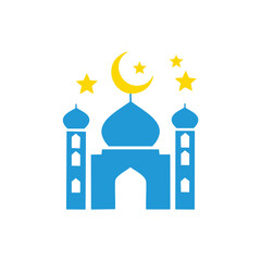 Mosque With Moon And Stars