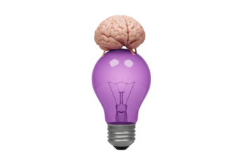Isolated Brain On A Lightbulb