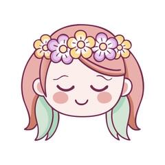 Virgo — Elegant Vector Floral Line Virgo Symbol
