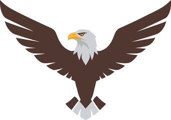 Obraz premium Majestic bald eagle with wings outstretched, showcasing its power and freedom.