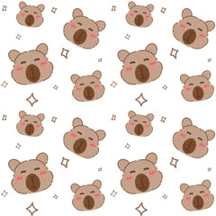cute capybara pattern