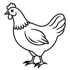 Stylized Hen Sketch