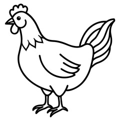 Stylized Hen Sketch