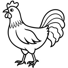 Stylized Hen Sketch