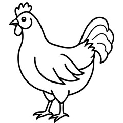 Stylized Hen Sketch