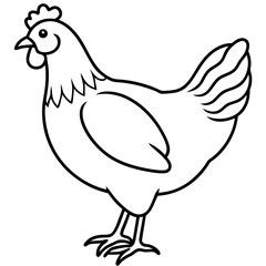Stylized Hen Sketch