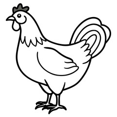 Stylized Hen Sketch