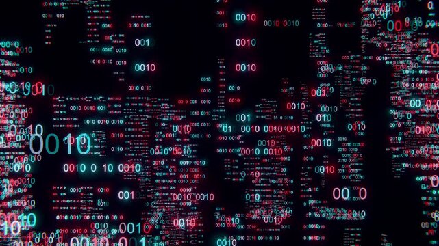 Binary Skyline the Digital Pulse of the City Loop Animated
