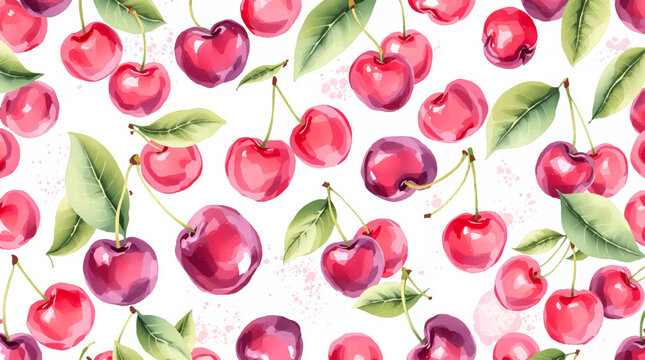 seamless pattern with cherry