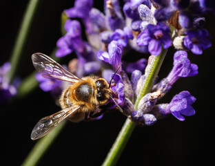 Abeille sur lavande