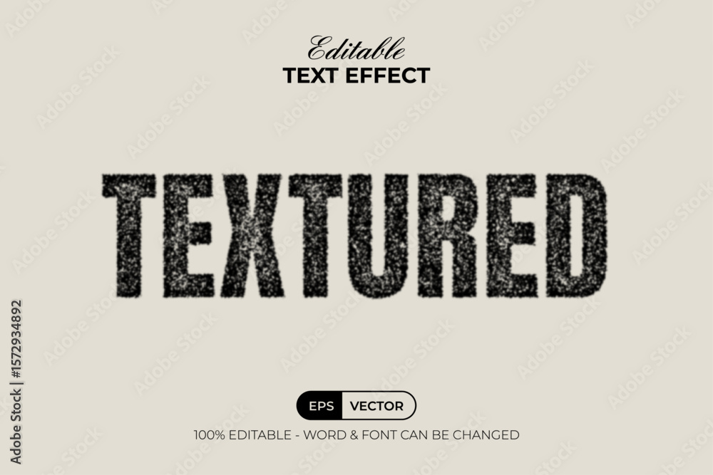Poster editable text effect textured style.