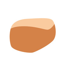 Vector of a large, smooth desert rock formation in orange tones, suitable for arid backgrounds, posters, and nature infographics.
