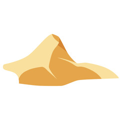 Vector illustration of smooth sand dunes in a desert environment, perfect for nature themes, backgrounds, or travel designs.