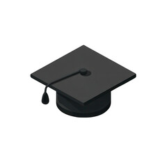 graduation cap isolated on white background.