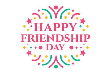 Celebrate the bond of friendship with this vibrant and festive happy friendship day graphic featuring colorful stars and confetti