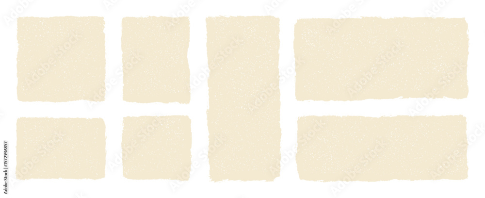 Poster crayon drawn beige grunge rectangles and squares with rough pencil texture. abstract hand drawn text