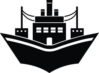 Obraz premium shipyard icon vector silhouette on transparent background
