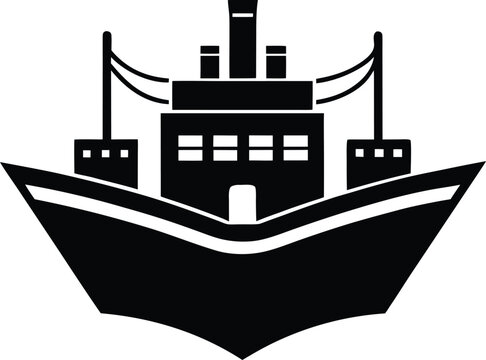 shipyard icon vector silhouette on transparent background