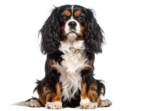 Cavalier King Charles Spaniel Sitting – Transparent