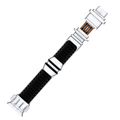 3d render sci fi lightsaber hilt silver black futuristic with transparent background