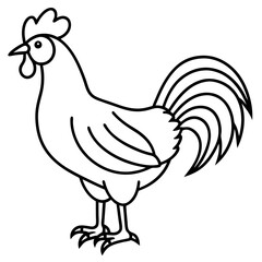 Stylized Rooster Sketch