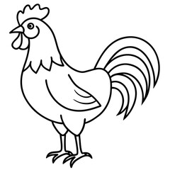 Stylized Rooster Sketch