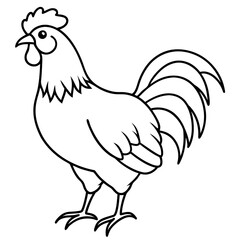 Stylized Rooster Sketch