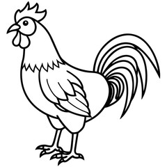 Stylized Rooster Sketch