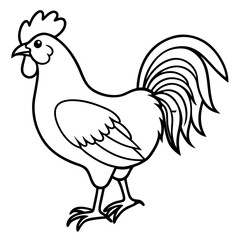 Stylized Rooster Sketch