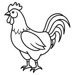 Stylized Rooster Sketch