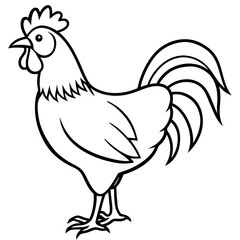 Stylized Rooster Sketch