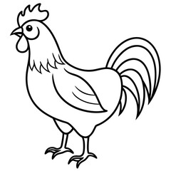 Stylized Rooster Sketch
