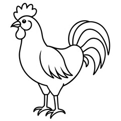 Stylized Rooster Sketch