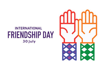 Friendship Day Emblem: A visual representation of unity and connection, highlighting the importance of International Friendship Day through symbolic hand gestures.