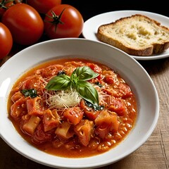 Rustic Comfort: Hearty Tomato Bread Soup

