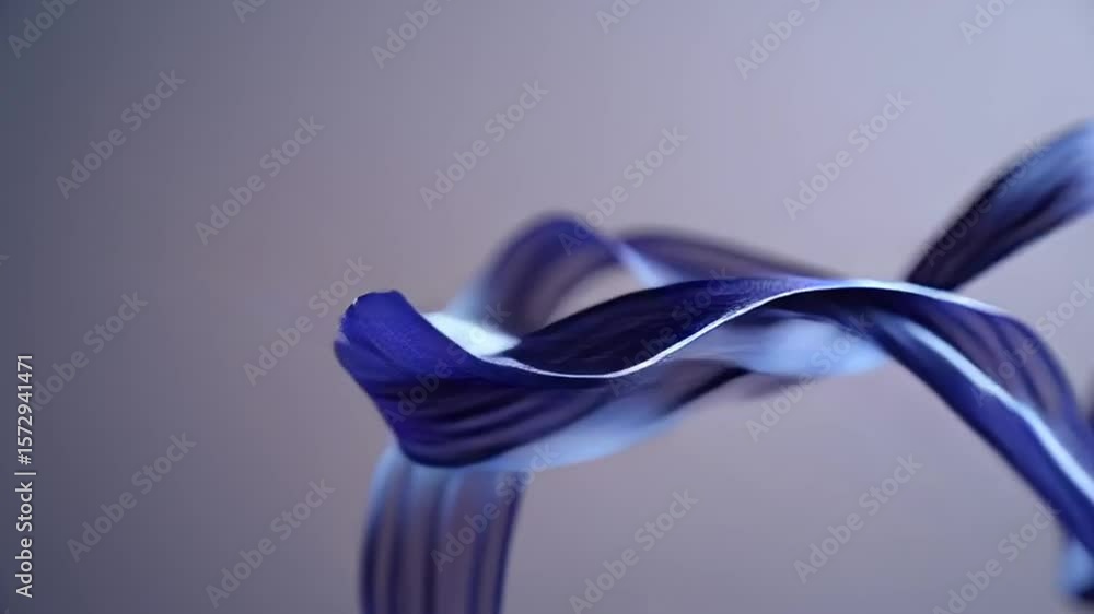 Aufkleber flowing purple ribbons create an abstract artistic display generative ai