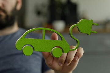 Eco-friendly transportation, sustainable energy, electric car charging. Green technology.