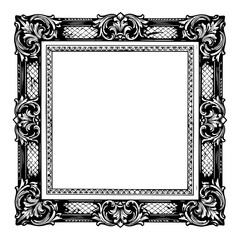 Antique Ornate Frame: A meticulously detailed, vintage picture frame with a classical aesthetic. Exuding elegance and history. A perfect embellishment for displaying art.