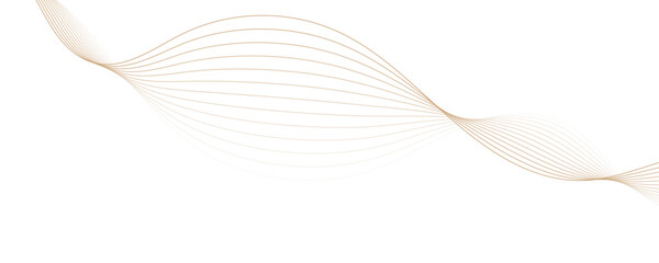 Abstract golden linear background. Flowing particles future technology concept abstract gradient and gold wave curve lines banner.