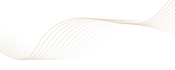 Abstract golden linear background. Flowing particles future technology concept abstract gradient and gold wave curve lines banner.
