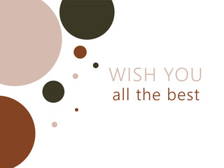Wish you all the best card abstract